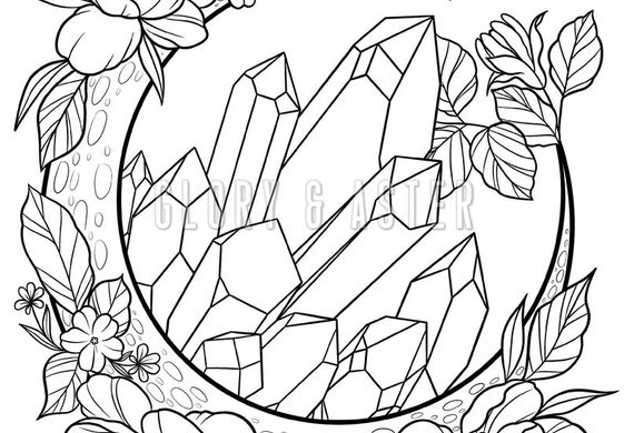 Moon Coloring Pages Mystical Moon Coloring Page Printable Adult Coloring Page
