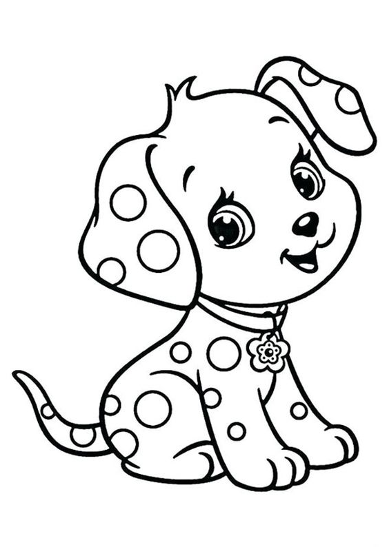 Printable Dog Coloring Page for Kids