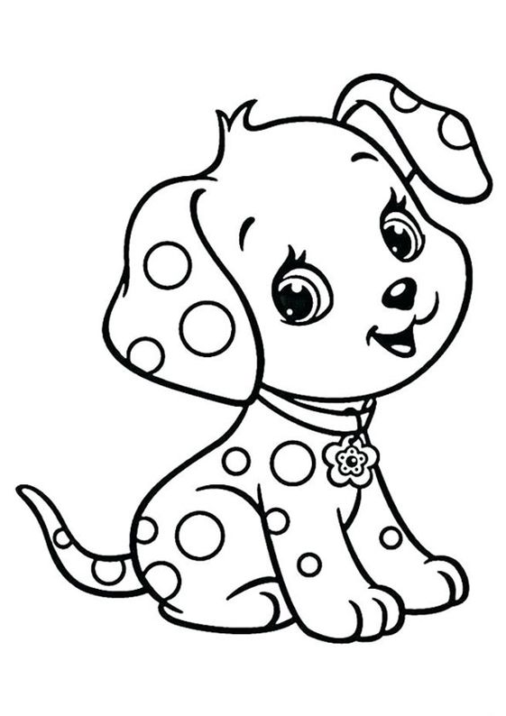 Printable Dog Coloring Page For Kids