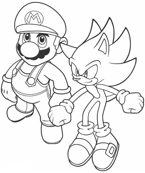 Sonic Coloring Pages Printable Sonic Coloring Pages For Kids