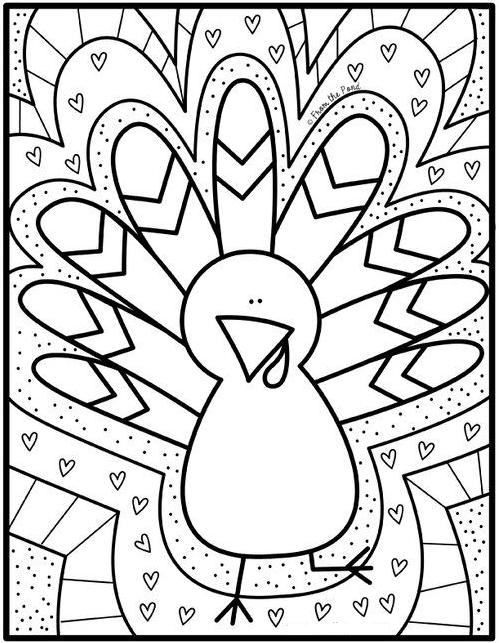 Thanksgiving Coloring Pages For Kids Coloring Club From the Pond