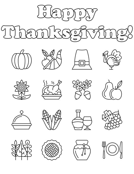 Thanksgiving Coloring Pages Thanksgiving Coloring Pages For Kids For Adults