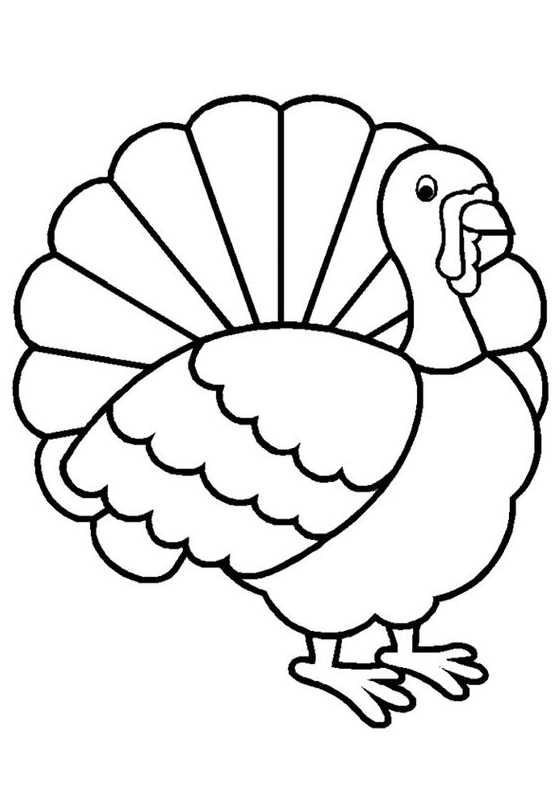 Turkey Coloring Pages Thanksgiving Turkey Coloring Page