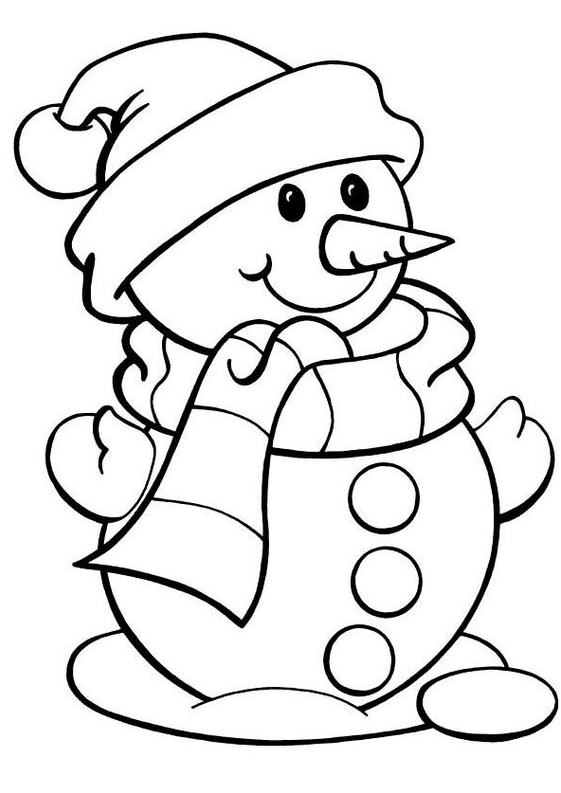 Winter Coloring Pages   Color Page Snowman Free Printable Winter Coloring Pages For