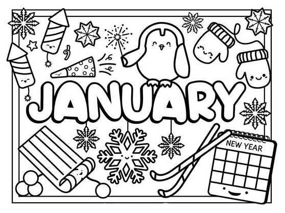 Winter Coloring Pages   January Coloring Pages Cute Coloring Pages For