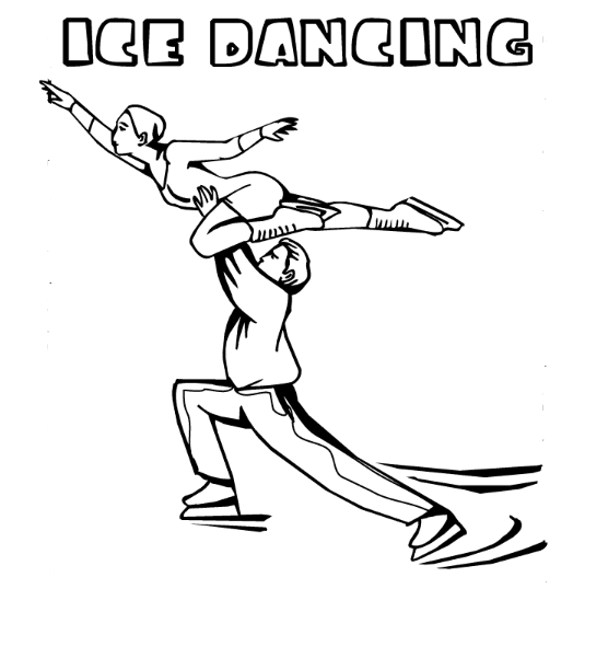 Olympic Coloring Pages - Ice Dancing Coloring Page
