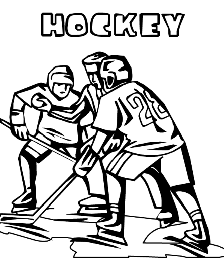 Olympic Coloring Pages - Olympic Hockey Coloring Page