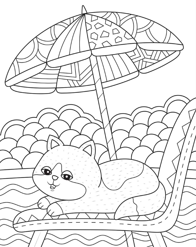 Summer Adult Coloring Pages - Cute Summer Adult Coloring