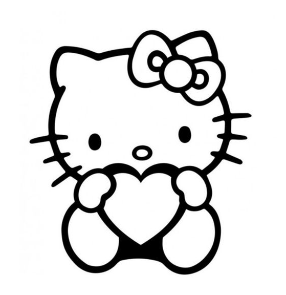 Cute Hello Kitty Coloring Pages