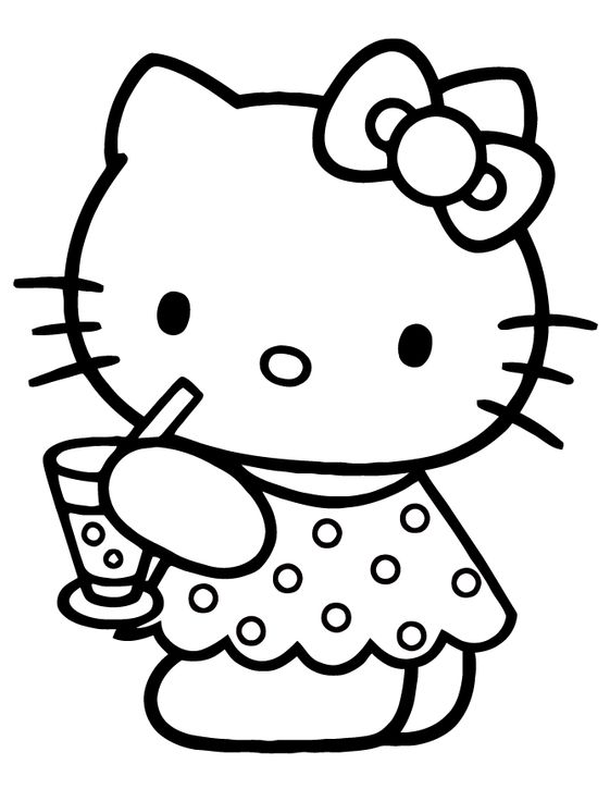 Gorgeous Hello Kitty Coloring Pages Gallery