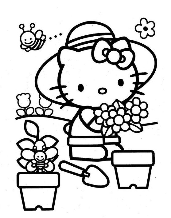 Gorgeous Hello Kitty Coloring Pages Photo