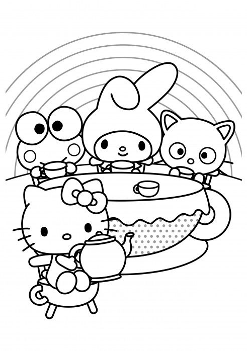 Outstanding Hello Kitty Coloring Pages