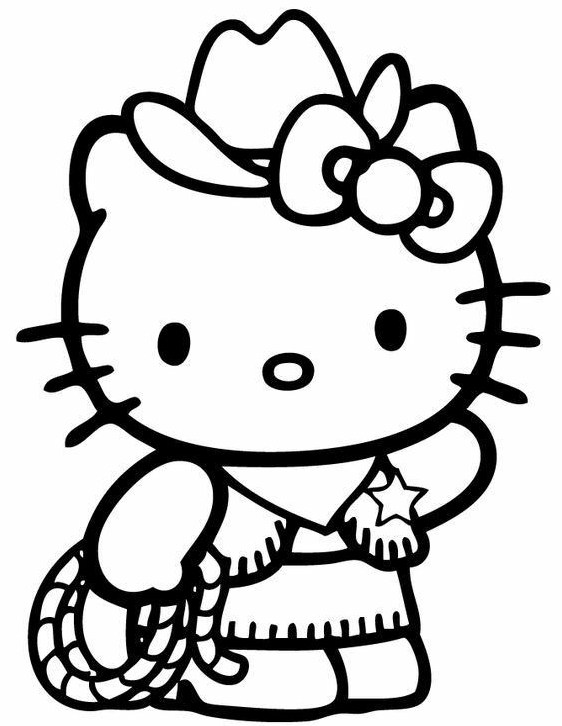 Pretty Hello Kitty Coloring Pages Design