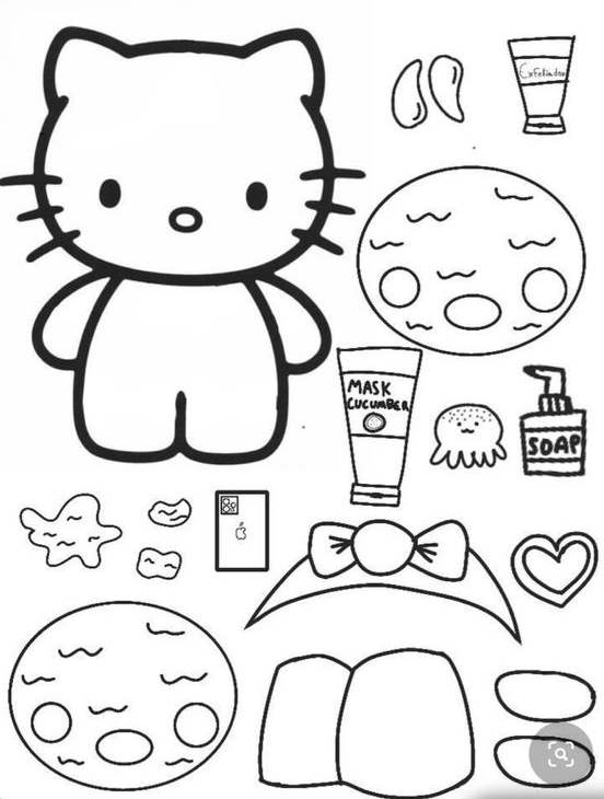 Pretty Hello Kitty Coloring Pages