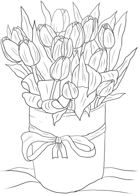Flower Coloring Pages - Detailed coloring pages