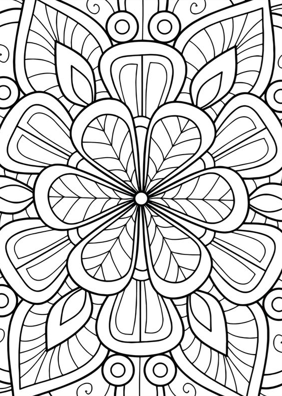 Flower Coloring Pages   Easy Coloring