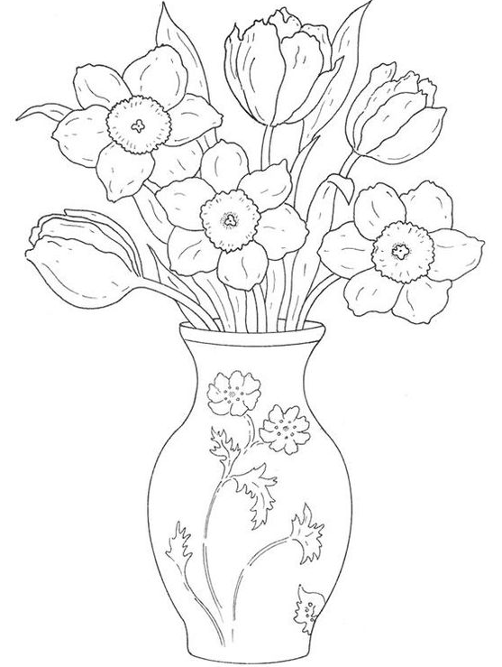 Flower Coloring Pages - Flower drawing design