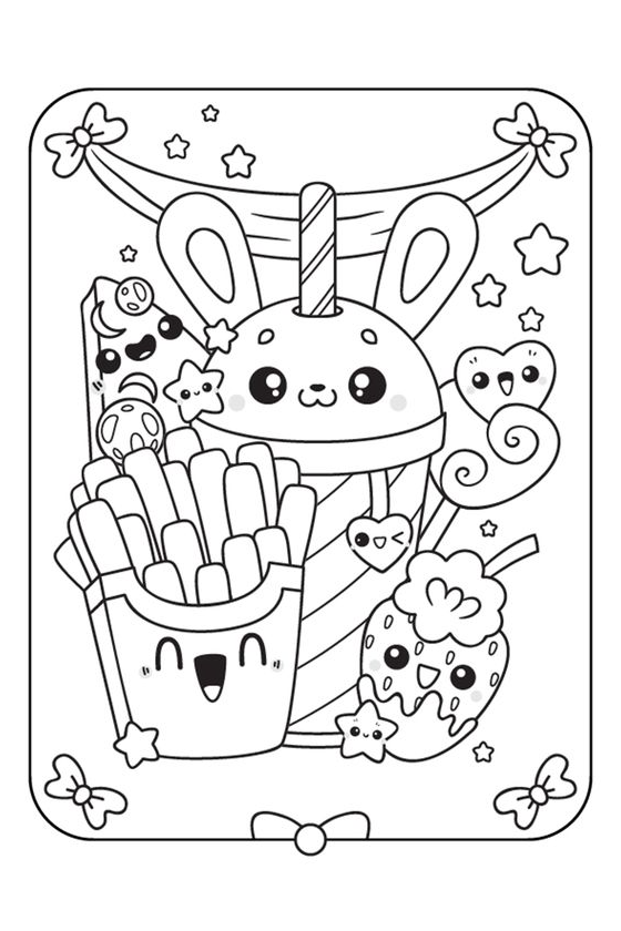 Coloring Book Art - Big Kawaii Adventure Coloring Book