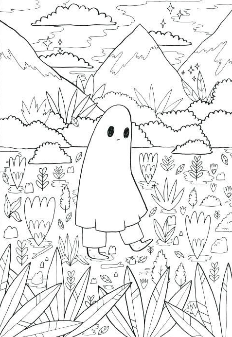 Cute Aesthetic Coloring Pages   Tumblr Coloring  Cartoon Coloring