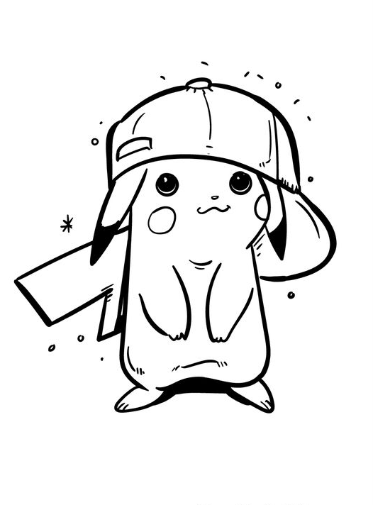 Free Coloring    Free Coloring Pages Printables Adults Pikachu Coloring
