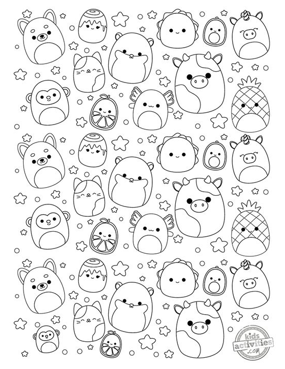 Free Coloring Pages - Squishmallow Coloring Pages