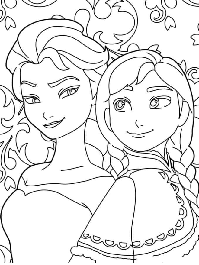 Elsa Coloring Pages   Anna And Elsa To Color For