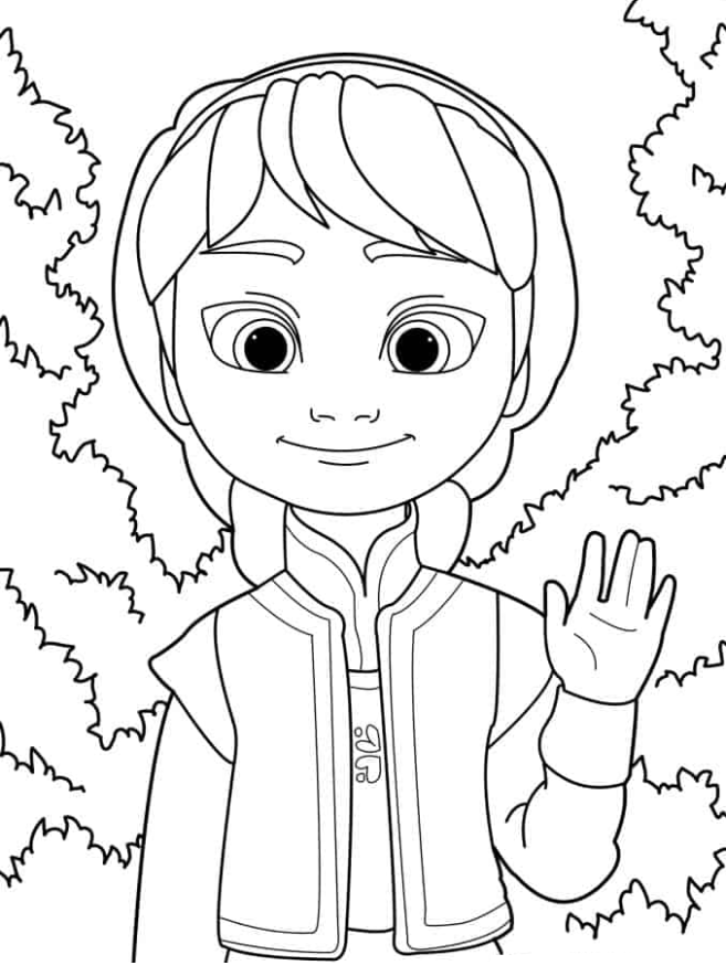 Elsa Coloring Pages   Elsa As A Kid Easy Coloring