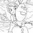 Elsa Coloring Pages   Young Elsa And Olaf In The Snow