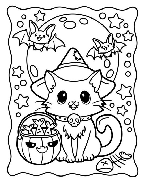 Halloween Coloring Pages - Halloween Coloring Pages for Kids Halloween Cats