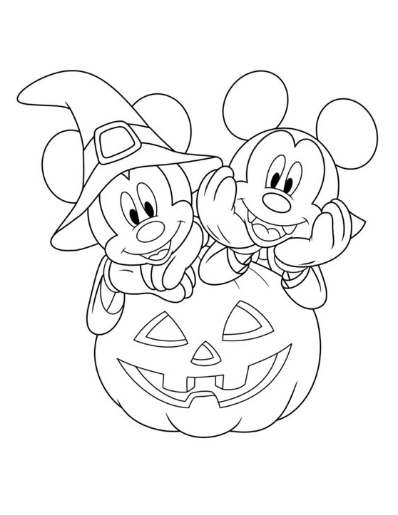 Halloween Coloring Pages - Mickey Mouse Halloween coloring pages