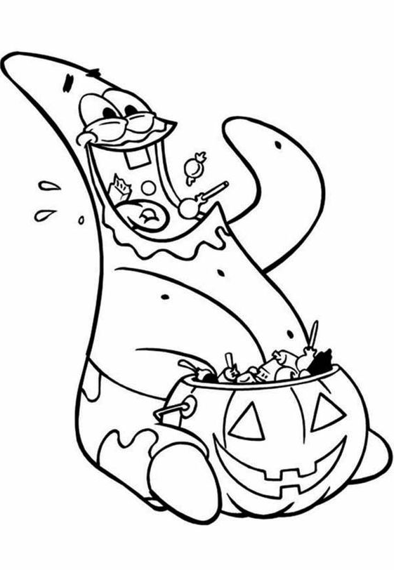 Halloween Coloring Pages - Patrick Star Coloring Pages