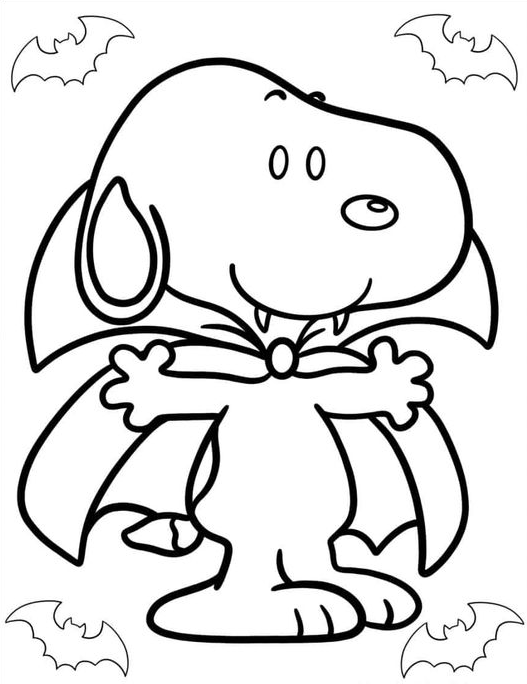 Halloween Coloring Pages   Peanuts & Snoopy Coloring Pages