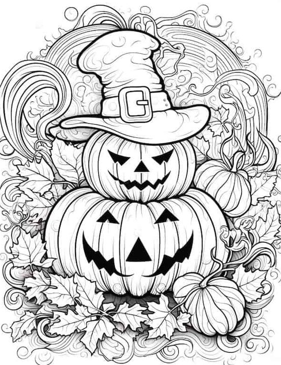 Halloween Coloring Pages - Pumpkin Coloring Pages For Kids and Adults ideas