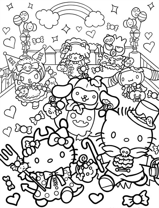 Halloween Coloring Pages - Sanrio Coloring Pages
