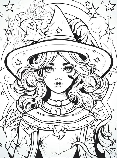 Halloween Coloring    Witch Coloring