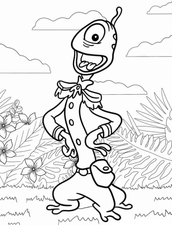 Lilo & Stitch Coloring Pages - Pleakley Alien Character Coloring Page