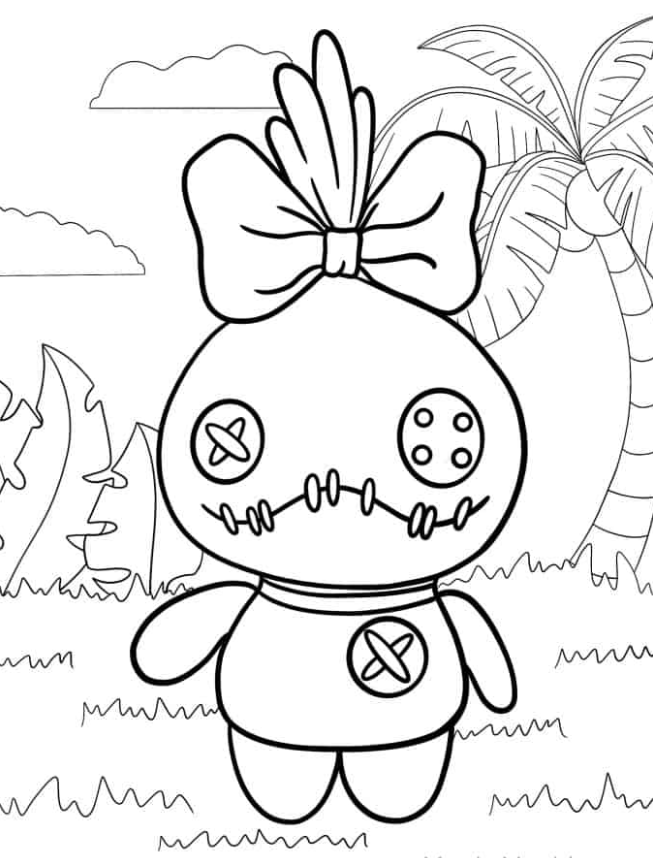 Lilo & Stitch Coloring Pages - Scrump Rag Doll Coloring Page