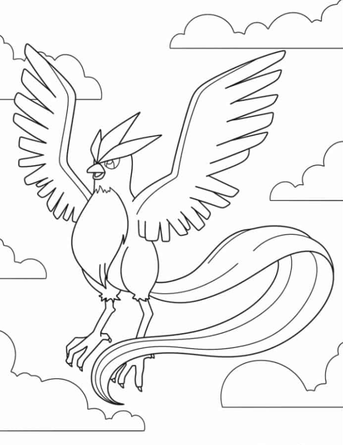 Pokemon Coloring Pages - Articuno Pokemon Species To Color