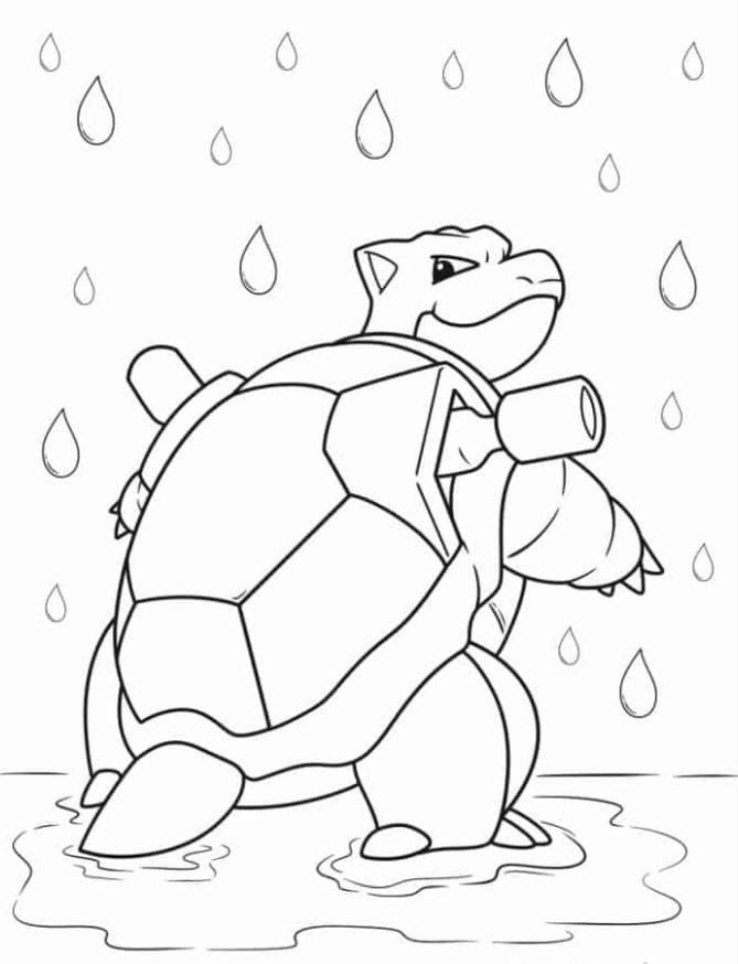Pokemon Coloring Pages - Blastoise Pokemon Coloring Page