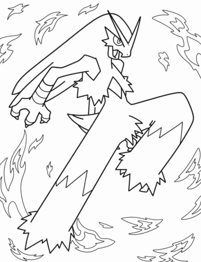 Pokemon Coloring Pages - Coloring Sheet Of Blaziken