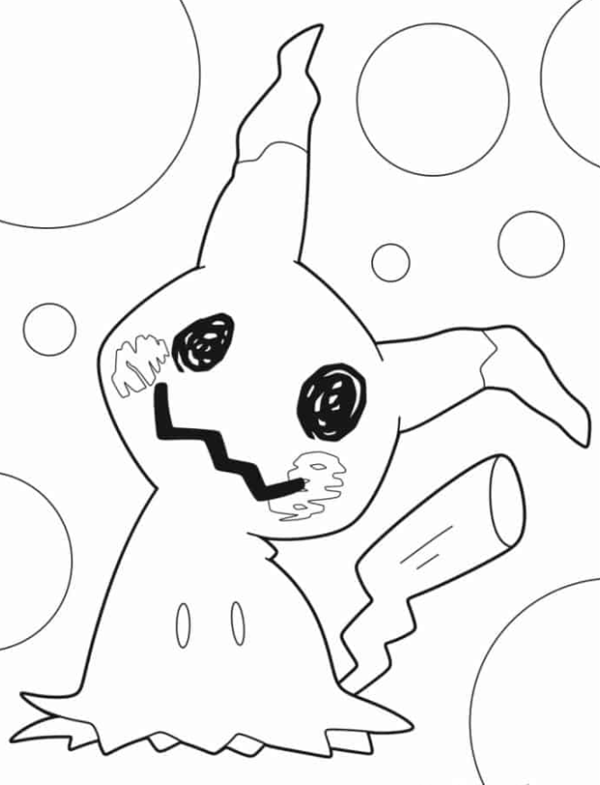 Pokemon Coloring Pages - Coloring Sheet Of Mimikyu