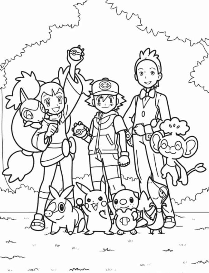 Pokemon Coloring Pages - Full Page Pokemon Coloring Page