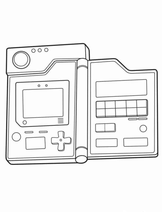 Pokemon Coloring Pages   Outline Of Pokedex Coloring