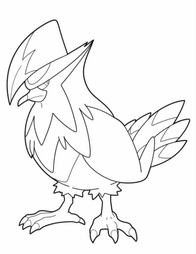 Pokemon Coloring Pages   Staraptor Outline Coloring In For