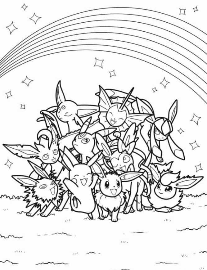 Pokemon Coloring Pages - Various Pokemon Species To Color
