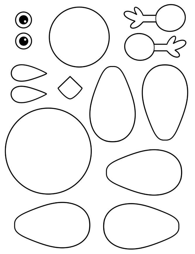 Turkey Templates - Build Your Own Turkey Template For Preschoolers