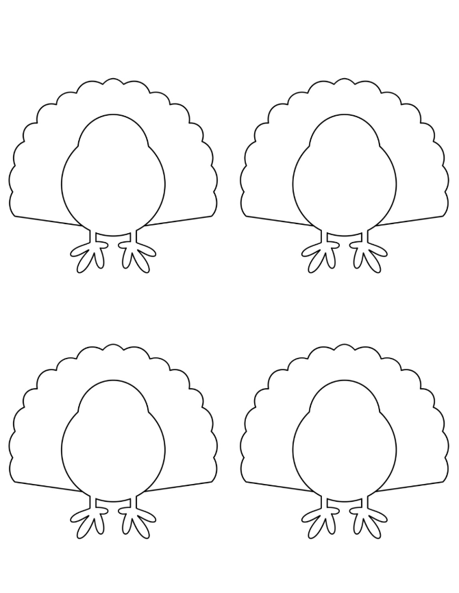 Turkey Templates - Medium Simple Turkey Template For Preschoolers
