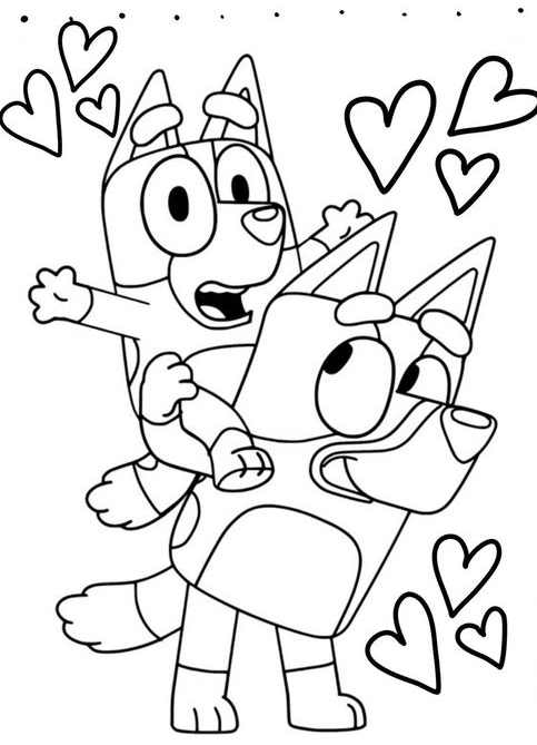 Bluey Coloring Pages   Bluey Colouring Pages FREE