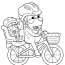 Bluey Coloring Pages   Bluey On A Bike Coloring Page Free Printable Coloring Pages