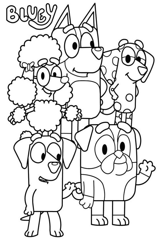 Bluey Coloring    Free Bluey Coloring  Free Printable Coloring